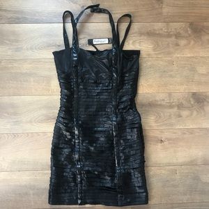 Faith Connexion Black leather dress